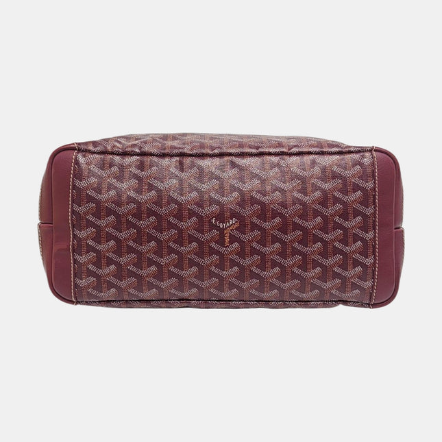 Goyard Artois Tote Small Burgundy With Zipper and Reinforced Corners