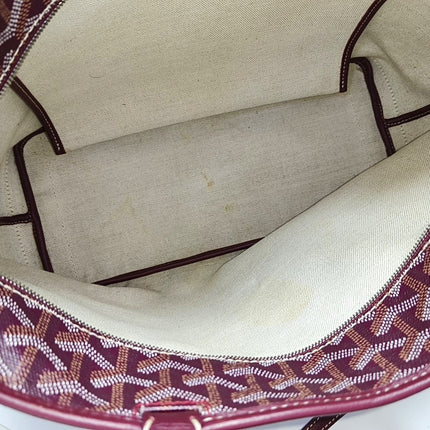 Goyard Artois Tote Small Burgundy With Zipper and Reinforced Corners