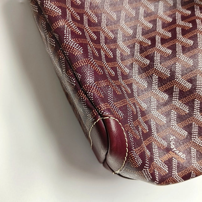 Goyard Artois Tote Small Burgundy With Zipper and Reinforced Corners