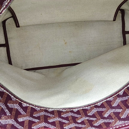 Goyard Artois Tote Small Burgundy With Zipper and Reinforced Corners