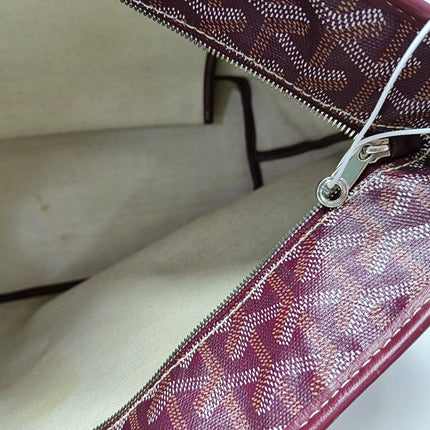 Goyard Artois Tote Small Burgundy With Zipper and Reinforced Corners