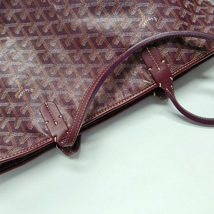 Goyard Artois Tote Small Burgundy With Zipper and Reinforced Corners