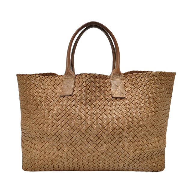 Bottega Veneta Cabat GM Intreccio Leather Tote Bag Gold 43cm-Luxbags