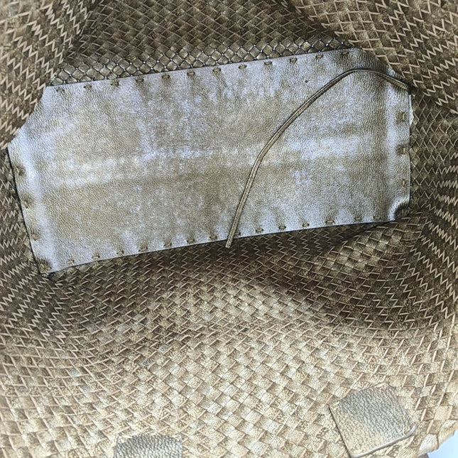 Bottega Veneta Cabat GM Intreccio Leather Tote Bag Gold 43cm