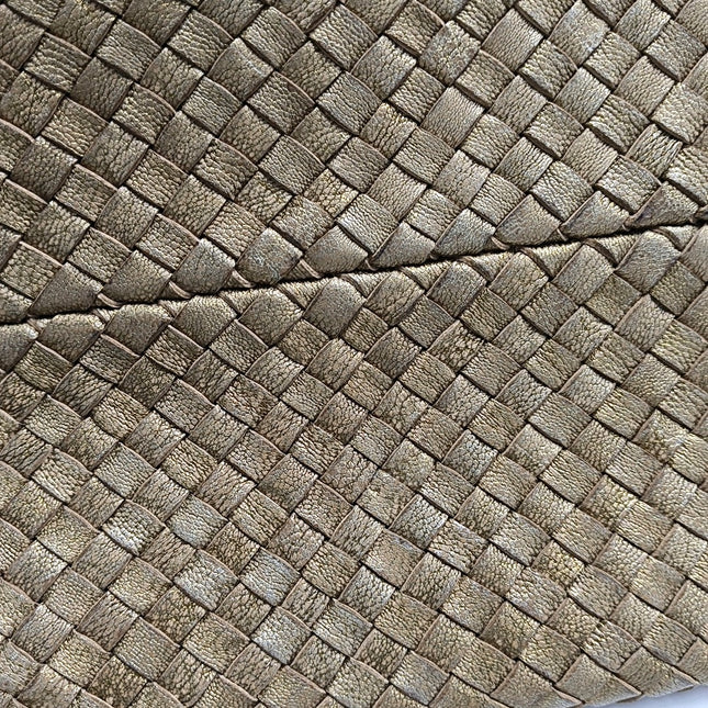 Bottega Veneta Cabat GM Intreccio Leather Tote Bag Gold 43cm