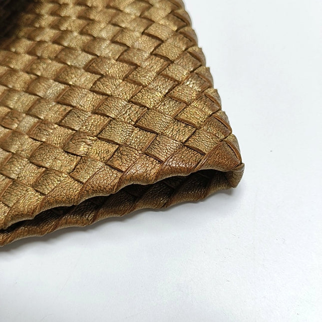 Bottega Veneta Cabat GM Intreccio Leather Tote Bag Gold 43cm