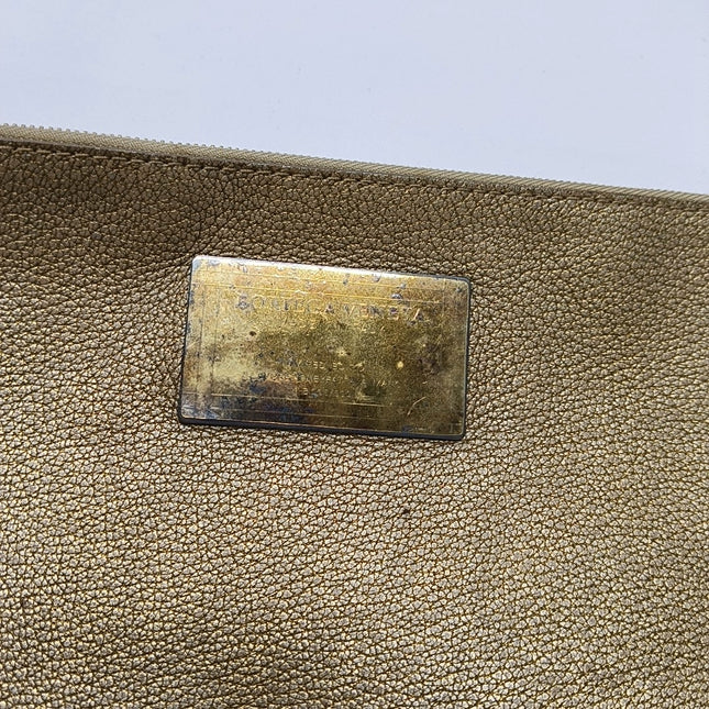 Bottega Veneta Cabat GM Intreccio Leather Tote Bag Gold 43cm