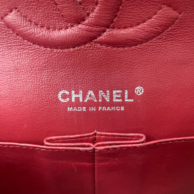 Chanel Classic Flap Medium 2011 Burgundy Caviar Leather Silver Hardware