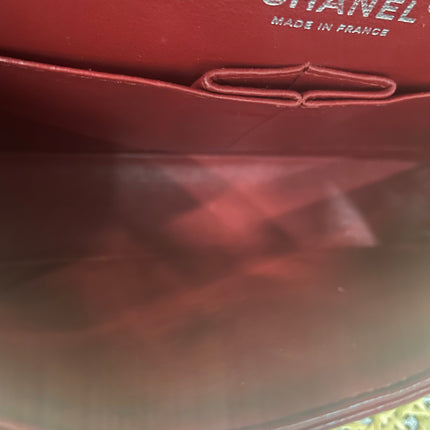 Chanel Classic Flap Medium 2011 Burgundy Caviar Leather Silver Hardware