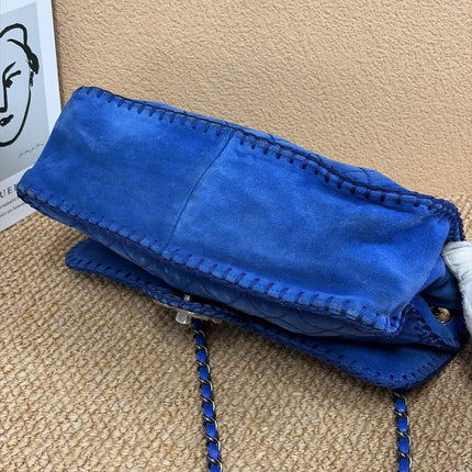 Chanel Classic Flap Jumbo Grand Cuir d'Agneau Bleu, 2012-2013