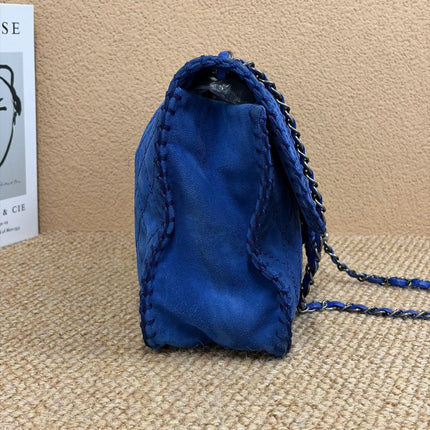 Chanel Classic Flap Jumbo Grand Cuir d'Agneau Bleu, 2012-2013