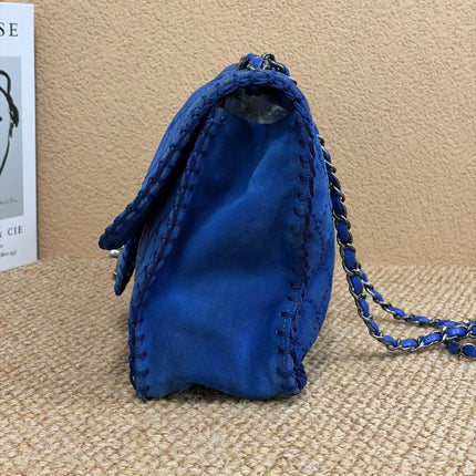 Chanel Classic Flap Jumbo Grand Cuir d'Agneau Bleu, 2012-2013