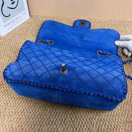 Chanel Classic Flap Jumbo Grand Cuir d'Agneau Bleu, 2012-2013