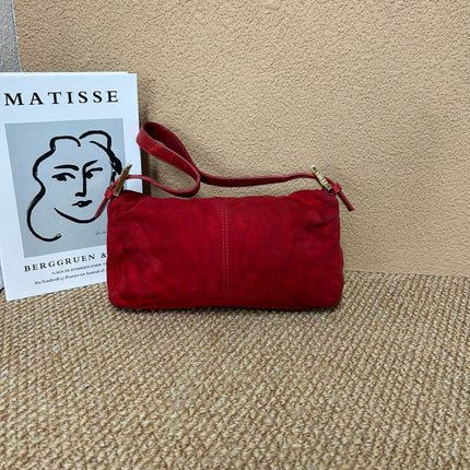 Sac bandoulière FENDI Baguette en velours monogramme FF doré