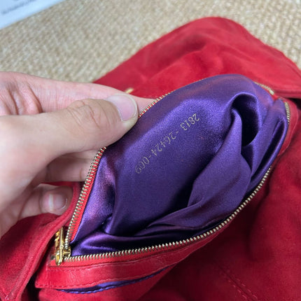 Sac bandoulière FENDI Baguette en velours monogramme FF doré