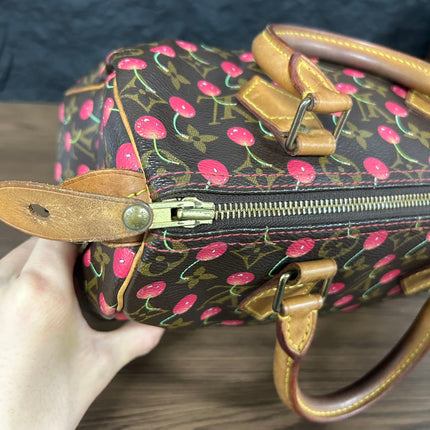 Sac bandoulière Louis Vuitton x Takashi Murakami Speedy 25 Cerises en Monogram