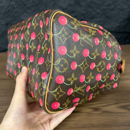 Sac bandoulière Louis Vuitton x Takashi Murakami Speedy 25 Cerises en Monogram