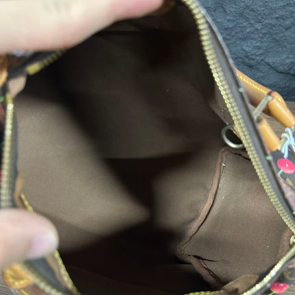 Sac bandoulière Louis Vuitton x Takashi Murakami Speedy 25 Cerises en Monogram
