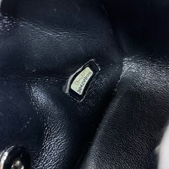 Chanel Classic Flap Mini Square Black Lambskin Silver Hardware Crossbody Bag 2020