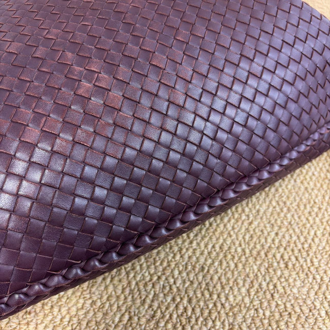 Bottega Veneta Veneta Hobo Burgundy Leather Bag Maxi 50cm
