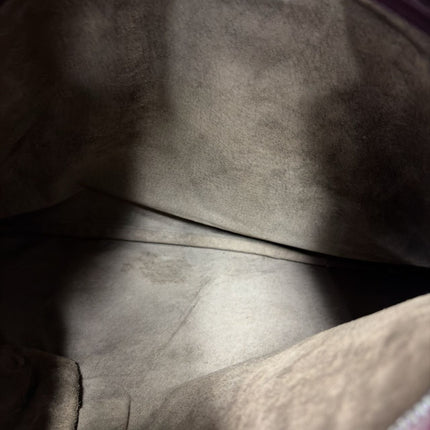 Sac Bottega Veneta Veneta Hobo en cuir bordeaux Maxi 50cm