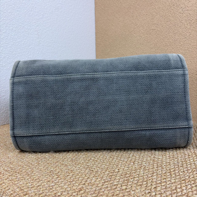 Chanel Deauville Tote Medium Navy Denim Top Handle