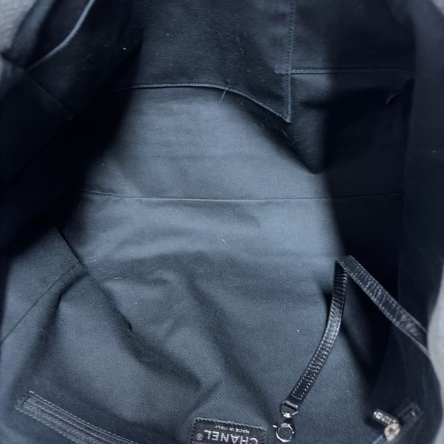 Chanel Deauville Tote Medium Navy Denim Top Handle