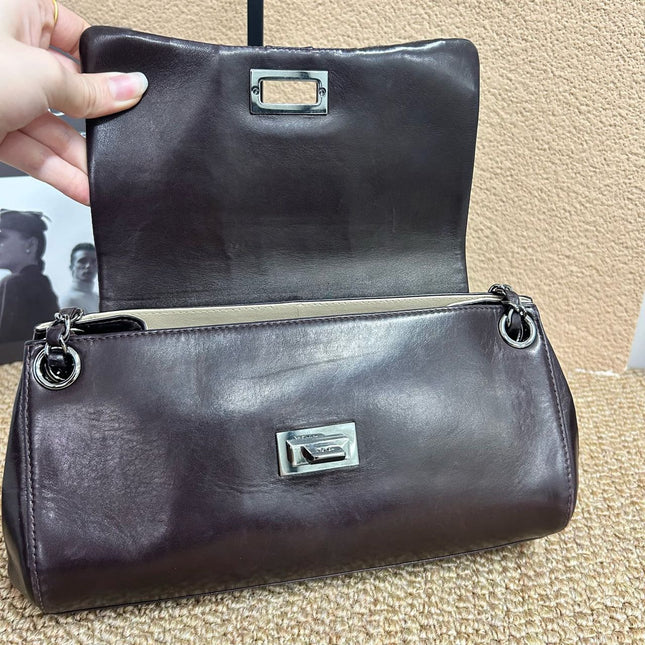Chanel Vertical Quilted Small Accordion Flap Bag Dark Brown