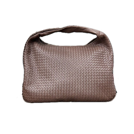 Bottega Veneta Veneta Hobo Maxi Dark Brown Lambskin Leather 52cm-Luxbags
