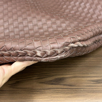 Bottega Veneta Veneta Hobo Maxi Dark Brown Lambskin Leather 52cm