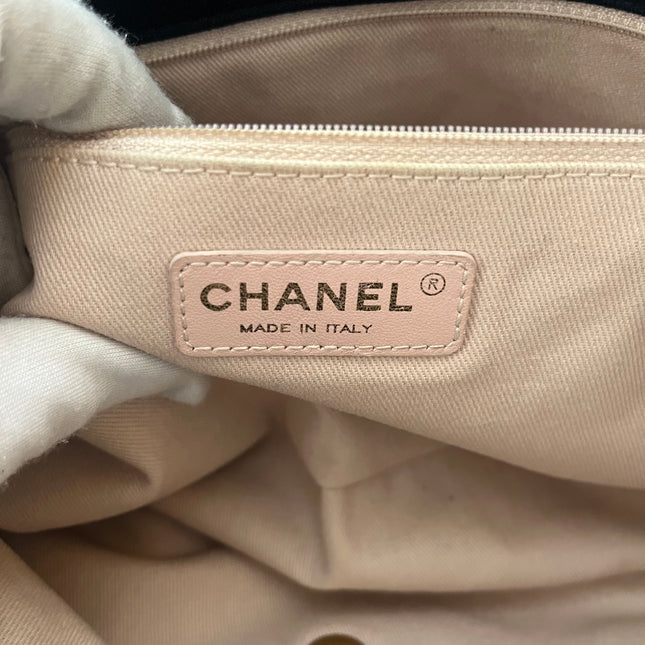 Chanel Jumbo Quilted Multicolor Patchwork Jersey Flap Bag