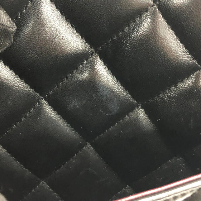 Chanel Classic Flap Maxi 2011 Black Lambskin Leather Double Flap Silver Hardware