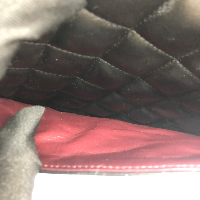 Chanel Classic Flap Maxi 2011 Black Lambskin Leather Double Flap Silver Hardware