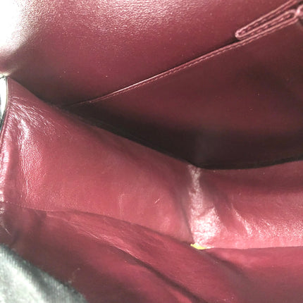 Chanel Classic Flap Maxi 2011 Black Lambskin Leather Double Flap Silver Hardware