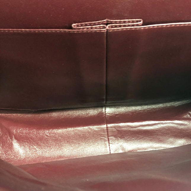 Chanel Classic Flap Maxi 2011 Black Lambskin Leather Double Flap Silver Hardware