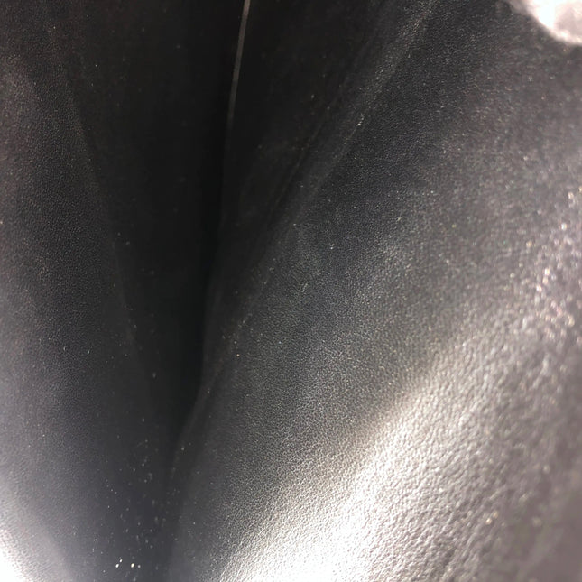 Chanel Classic Flap Maxi 2011 Black Lambskin Leather Double Flap Silver Hardware