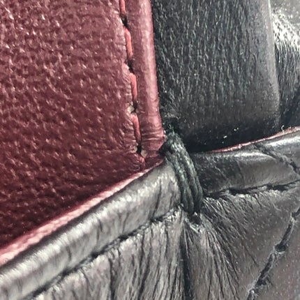 Chanel Classic Flap Maxi 2011 Black Lambskin Leather Double Flap Silver Hardware