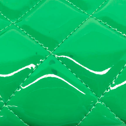 Chanel Envelope Clutch with Chains 2011 Shoulder Bag Green Patent Leather