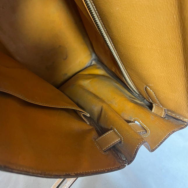 Hermes Kelly 32 Retourne 1976 Gold Box Leather Gold Hardware