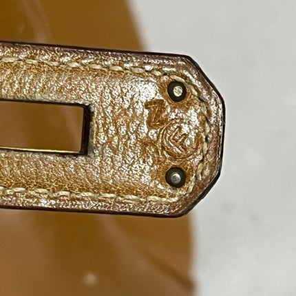 Hermès Kelly 32 Retourne 1976 Gold Box Leather Gold Hardware