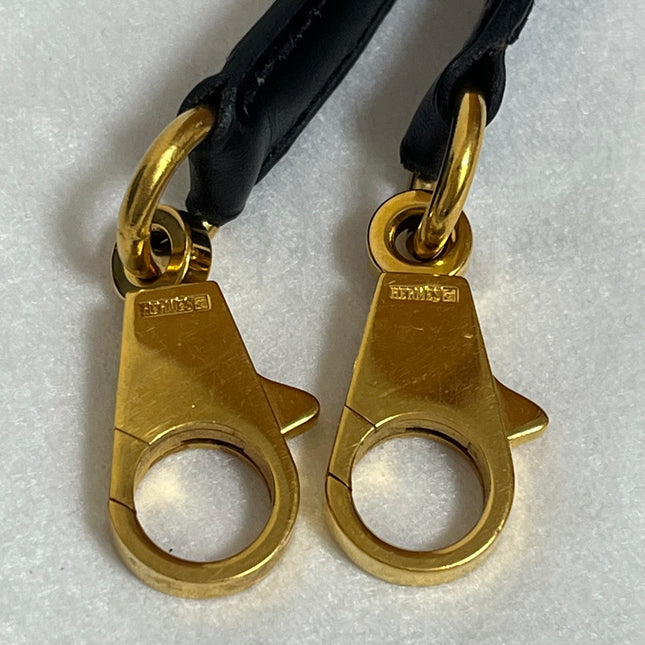 Hermès Kelly 32 Sellier Black Box Leather Gold Hardware with Strap