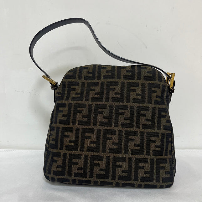 Fendi Mamma Baguette Mini Brown Zucca Print Gold Hardware