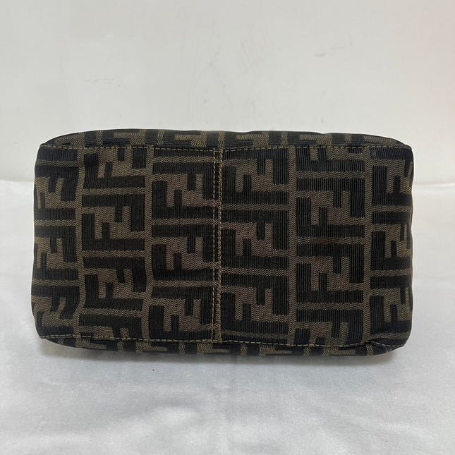 Fendi Mamma Baguette Mini Brown Zucca Print Gold Hardware