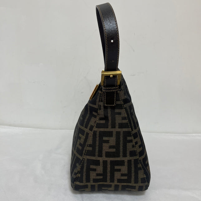 Fendi Mamma Baguette Mini Brown Zucca Print Gold Hardware