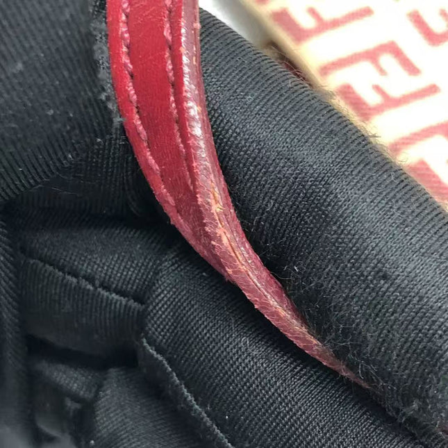 Fendi Mini Mamma Baguette Red Zucchino Print Shoulder Bag