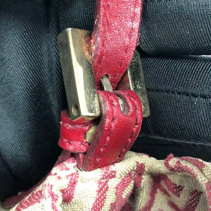 Fendi Mini Mamma Baguette Red Zucchino Print Shoulder Bag