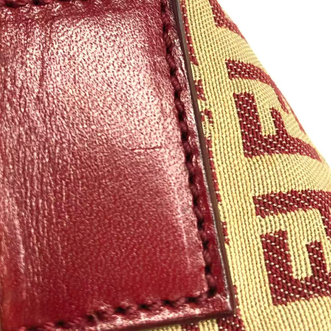 Fendi Mini Mamma Baguette Red Zucchino Print Shoulder Bag