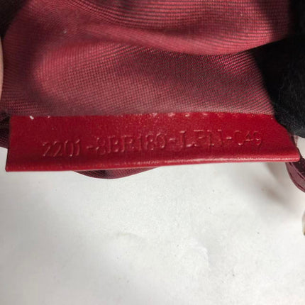 Fendi Mini Mamma Baguette Red Zucchino Print Shoulder Bag