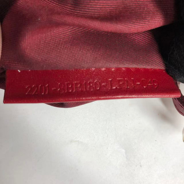 Fendi Mini Mamma Baguette Red Zucchino Print Shoulder Bag