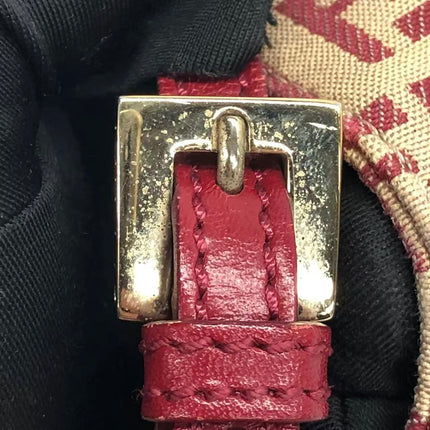 Fendi Mini Mamma Baguette Red Zucchino Print Shoulder Bag